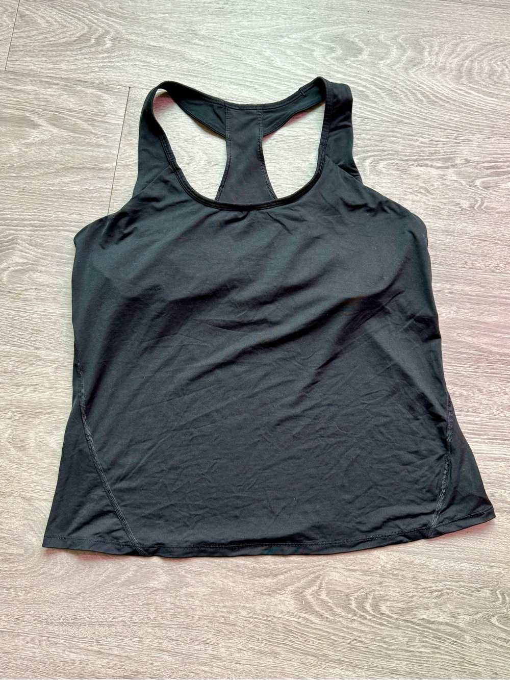 GAP Black Racerback workout Tank Top XL gently used - Picture 1 of 5